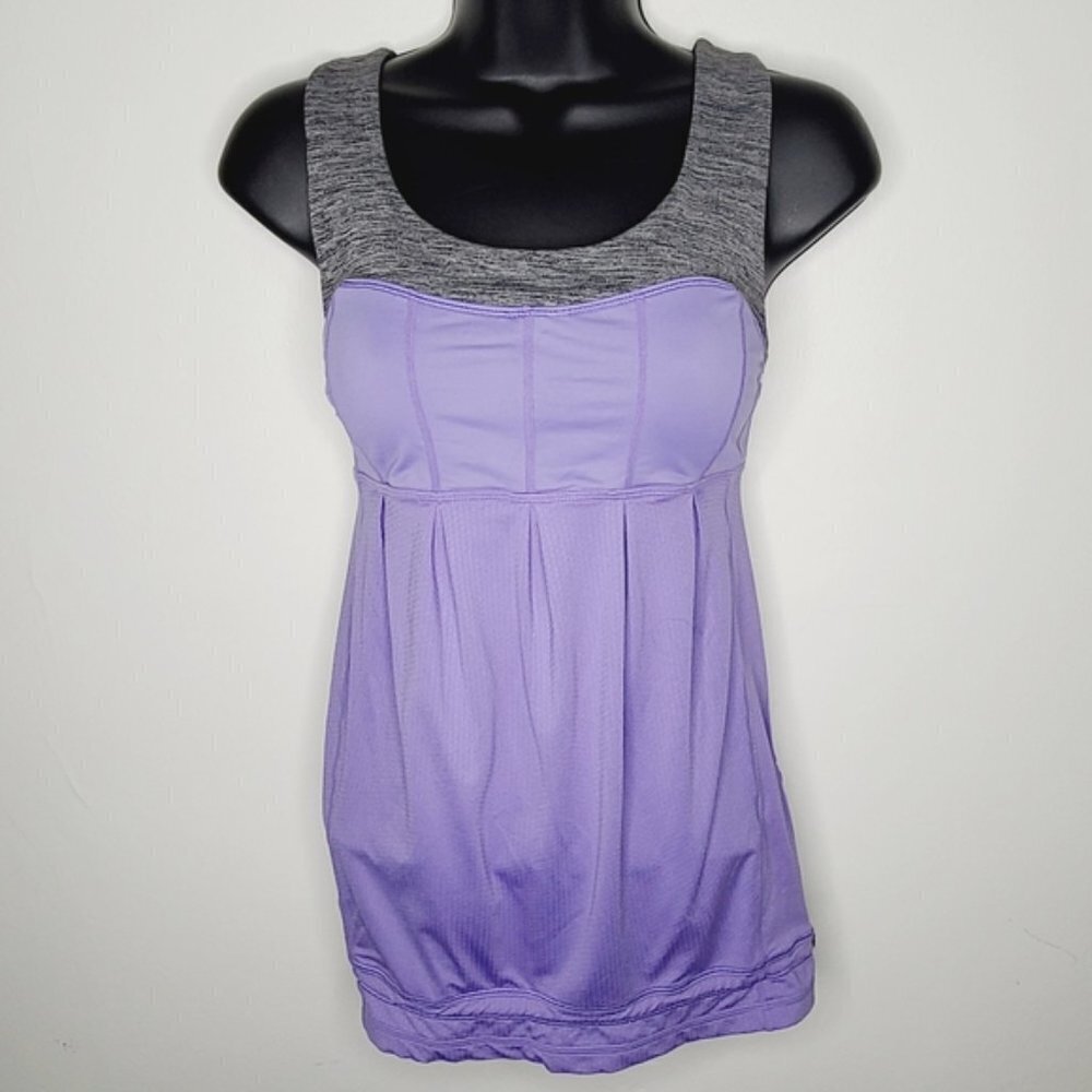 Lululemon Sunset Tank - Grapeseed /Heathered Black